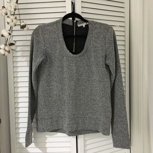 Black and White speckled L/S sweater